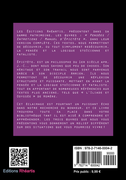 Epictète - Oeuvre Complète (Broché)
